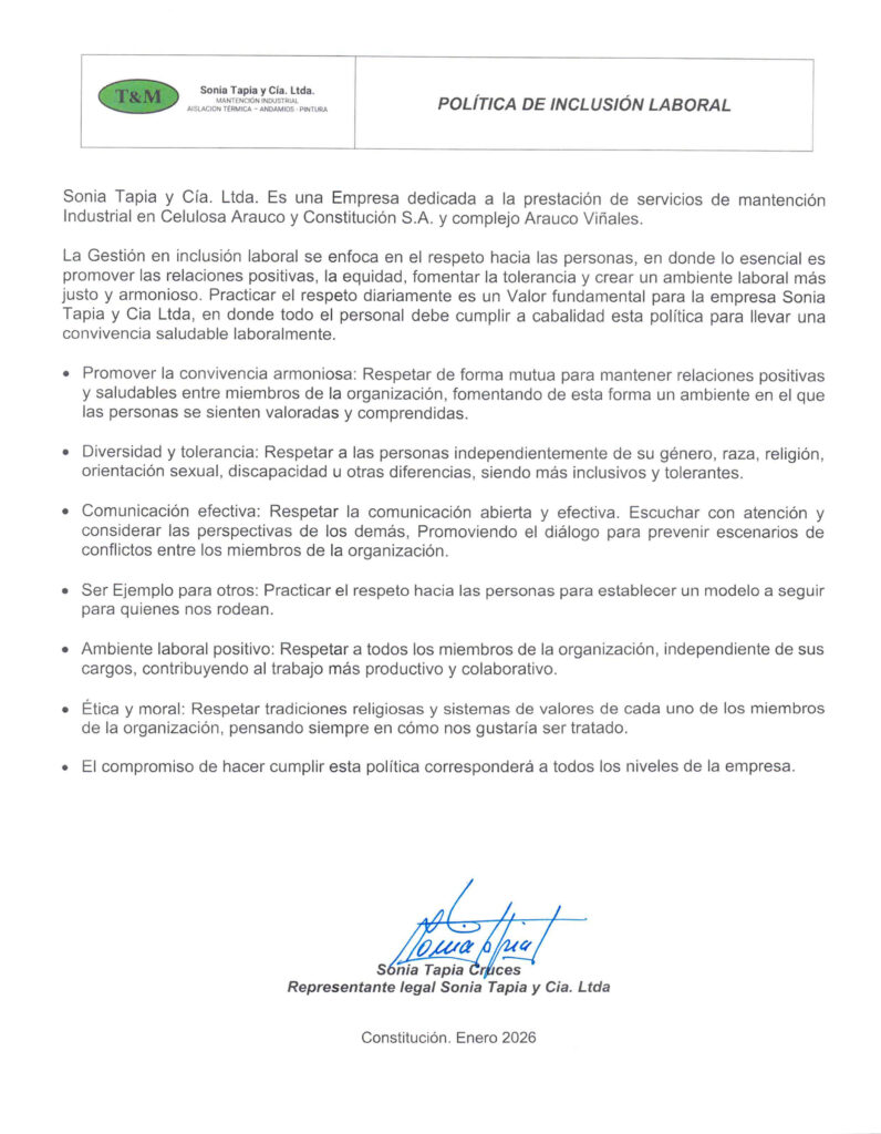 2026 POLITICA INCL LABORAL